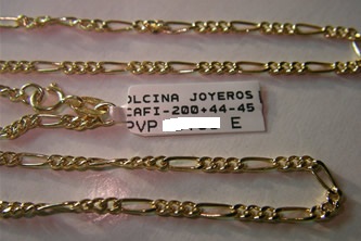 cadena oro Joyas Personalizadas