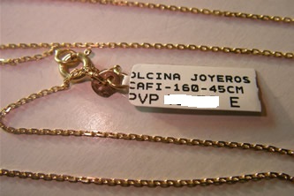 cadena oro Joyas Personalizadas