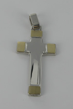 cruz plata y oro