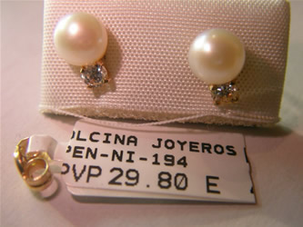 pendientes perlas